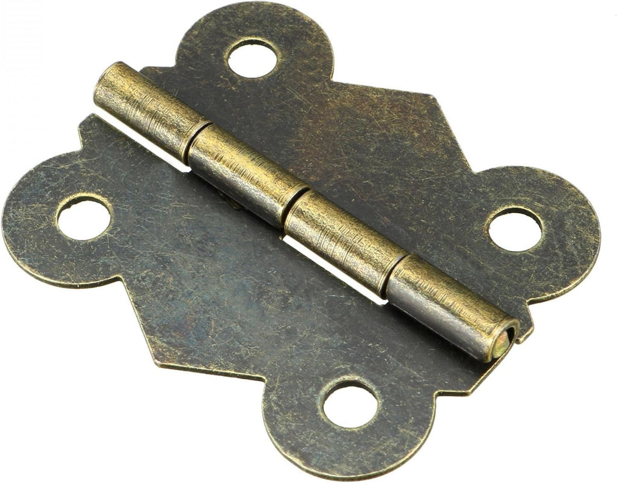 Bisagras de bronce antiguo, de 1.57” de tamaño. Forma de mariposa. Reemplazo de bisagras, incluyendo tornillos. 8 piezas.