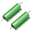 2pcs Aluminum Case Resistor 100W 400 Ohm Wirewound Green for LED Replacement Converter 100W 400RJ