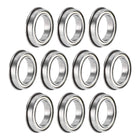 F6701ZZ Flanged Ball Bearing 12x18x4mm Double Shielded Chrome Steel Bearings 10pcs