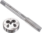 M8 x 1mm Metric Left Hand Tap and Die Set, Machine Thread Screw Tap with Round Threading Die, Tap & Die Kit for Nut Screw Bolt Thread Repair