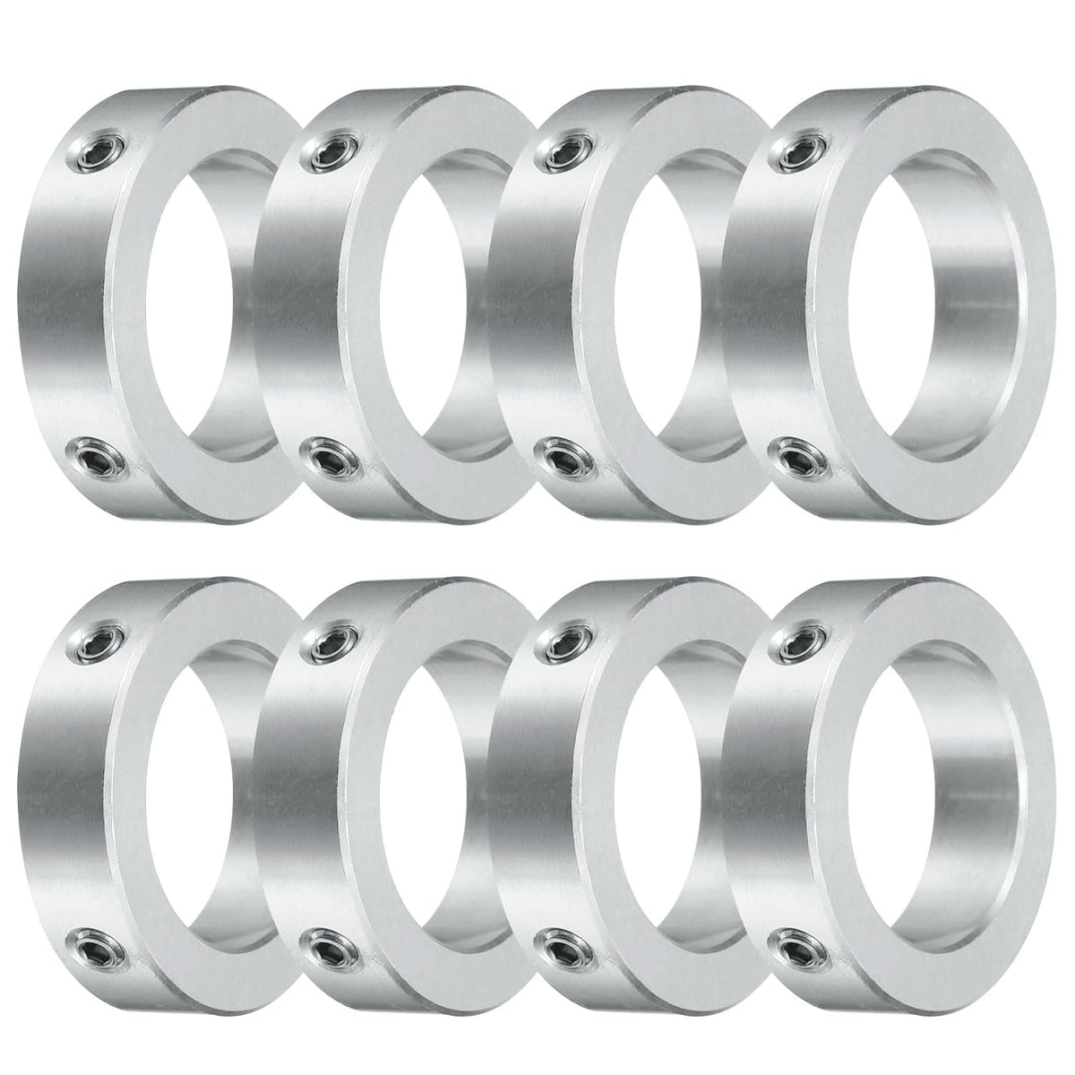 8pcs Set Screw Collars 28mm Bore, Aluminum Shaft Collars, 41mm OD and 11mm Thickness, Set Screw Clamp Collar, Stop Collar for Linear Rod Shaft Guide