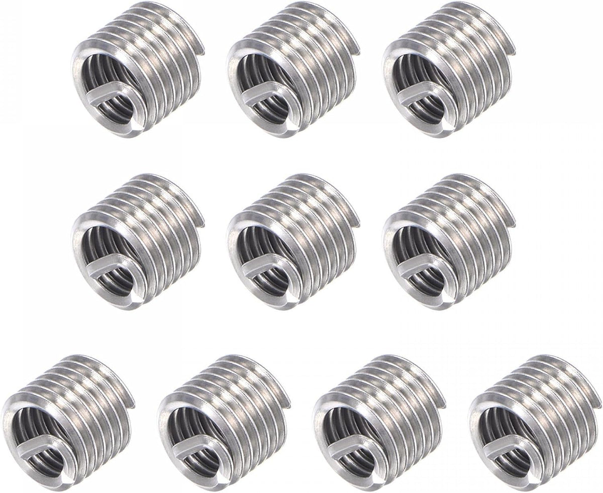 Wire Thread Inserts 5/16-18 UNC 1.5D 304 Stainless Steel Helical Type Coiled Wire Screw Repair Threaded Sleeve Steel Sheath 10pcs
