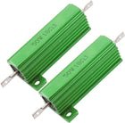 2 x Chassis Mounted 50W 18 Ohm 5% Aluminum Case Wirewound Resistors