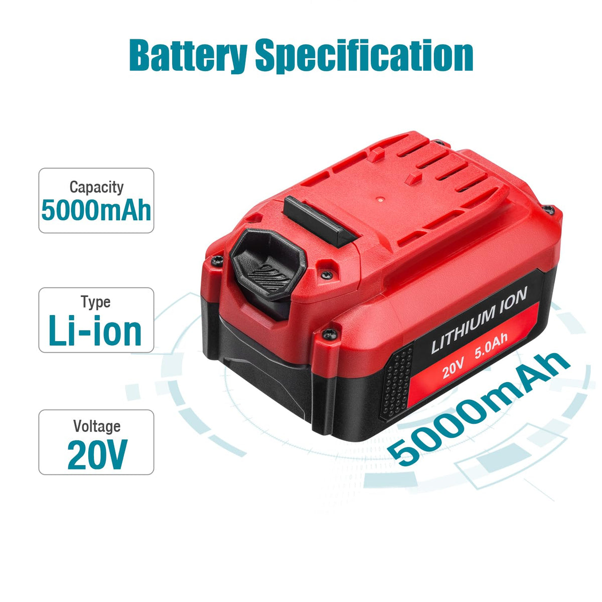 LinkMejor 2 ADET 5.0Ah Lityum Batarya, Craftsman 20V Batarya Değişimi