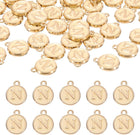 LinkMejor 52pcs Letter Charm, Enamel Letter Pendants, Alphabet N Pendants Double Sided Beads Charm for DIY Bracelet Necklace Pendants Earring Jewelry, Champagne Gold