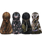 LinkMejor Erkek ve Kadınlar İçin Tasarımcı Durags, 4-Pack Farklı Desenlerle
