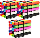3 Set Vinyl Roll Storage Rack, Acrylic Vinyl Roll Holder for Up to 60-Holes, Vinyl Organization for Craft Room Gift Wrap Roll Vinyl Storage Organizer Household Gadgets, Black