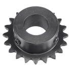 20 Tooth Roller Sprocket B Type, #25 Chain, Single Strand 1/4" Pitch, 16mm Bore Black Oxide C45 Carbon Steel with Set Screws for ISO 04C