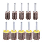 15mm 20mm Flap Wheels Shank Mounted Sandpaper Abrasive Wheel 80 Grits 10 Pcs