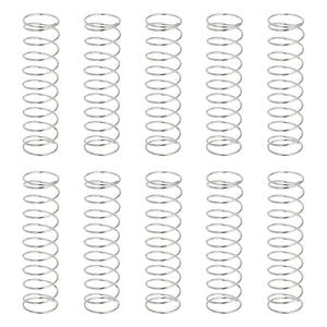 10Pcs Compression Springs, 0.6mm Wire Diameter x 11mm OD x 40mm Length 304 Stainless Steel Extension Spring Ballpoint Pen Pressure Springs for Shop Home Repairs, Silver