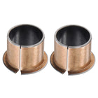 Flanged Sleeve Bearings 30mm Bore x 34mm OD x 30mm Length x 42mm Flange Dia x 2mm Flange Thickness Wrapped Oilless Bushings 2pcs