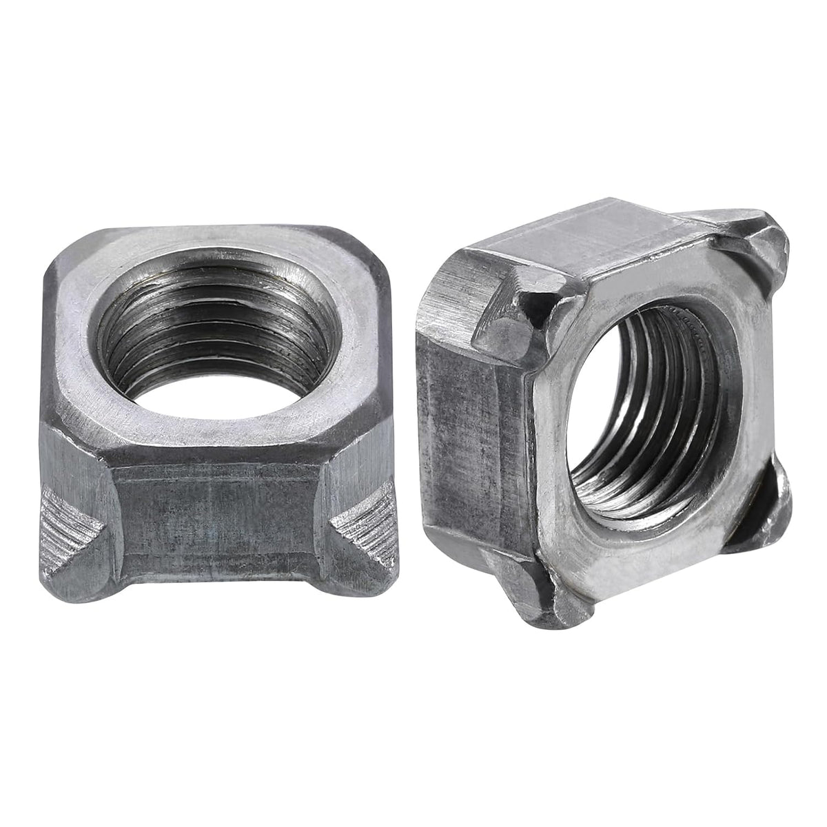 Weld Nuts, M14-1.5 Square UNC Carbon Steel Machine Screw Gray 10Pcs