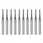 End Mill CNC Router Bits, 1.4mm x 8mm 1/8" Shank Diamond Film Coated Carbide Engraving Bit Milling Cutter Right Hand for PCB Plastic Fiber Wood 10pcs