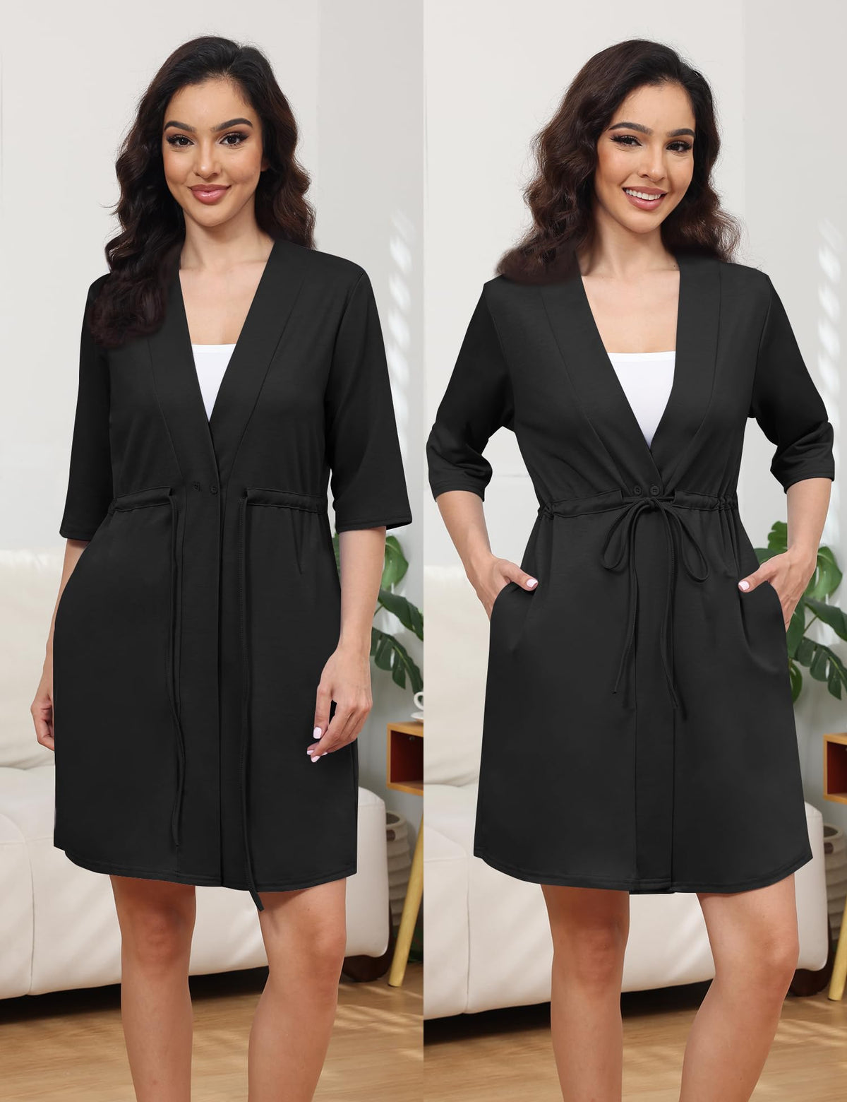 LinkMejor Kaos Puncak Drawstring Post Surgeri Mastectomy dengan 4 Tas Drain