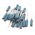 3mm Shank 6mm Cylinder Head Blue Rubber Polishing Mounted Point 22 Pcs