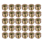 Furniture Threaded Insert Nuts Zinc Alloy M8 Internal Threads 10mm Length 30pcs