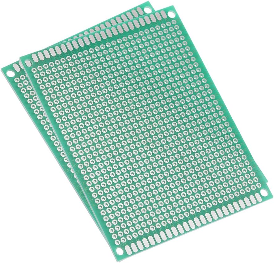 7x9cm Single Sided Universal Printed Circuit Board for DIY Soldering Green Thickness 1.6mm 2pcs