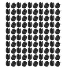 M4x4mm Metric Carbon Steel Slotted Set Flat Point Grub Screws Black for Towel Rack Door Knob 100pcs