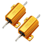 25W 0.33 Ohm 5% Aluminum Housing Resistor Screw Tap Chassis Mounted Aluminum Case Wirewound Resistor Load Resistors Gold Tone 2 pcs
