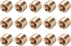Brass Pipe Fitting - Hex Counter Sunk Plug 1/16NPT Male Socket Drive Countersunk Pipe Plugs 15pcs