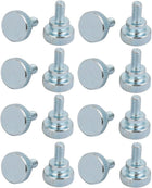 M4x8mm Carbon Steel Flat Knurled Head Fully Threaded Thumb Screw Bolt 16pcs