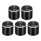 5pcs Potentiometer Knob Knurled Shaft Black Aluminum 6mm Shaft Dia. Rotary Knob 15mmx13mm Guitar Volume Control Knob
