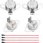 2 Pcs KSD301 Thermostat 115°C/239°F 20A Normally Closed N.C Adjust Snap Disc Temperature Switch with Terminal Wire for Microwaves,Oven,Coffee Maker,Ceramic Material
