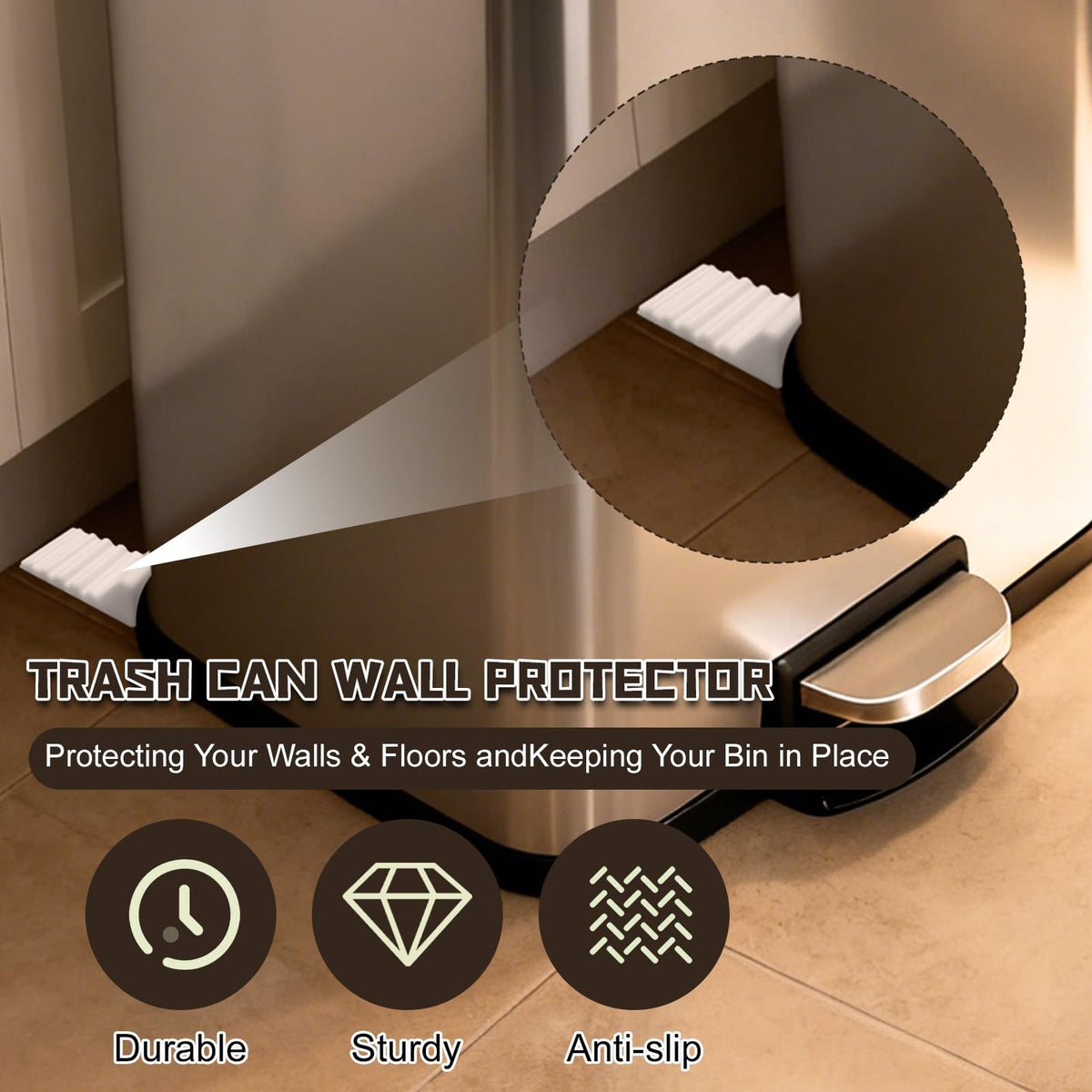 LinkMejor 4Pcs Protecție Pătură de Perete pentru Coș de Gunoi