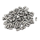 M2x3mm Metric 304 Stainless Steel Hex Socket Set Flat Point Grub Screws Silver Tone for Towel Rack Door Knob 100pcs