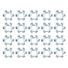 100Pcs 4# External Tooth Lock Washer, Zinc-Plated Carbon Steel Multi-Tooth Star Washer Locking Fastener, Silver Tone