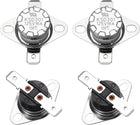 4 Pcs KSD301 Thermostat 130°C/266°F 16A Normally Closed N.C Adjust Snap Disc Temperature Switch for Microwaves,Oven,Coffee Maker,Ceramic Material