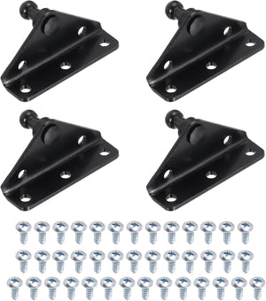 5.08mm Topu Teller Montaj Braketi, L-Tipi Montaj Demir Gaz Sertliği Montajı, Genel Sprung Lift Sertliği Destek Propu için Gaz Darbesi Sertliği Lift Destek, 2Set Siyah