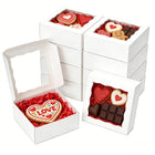 LinkMejor 40 Pcs Cookie Boxes 4x4x2 Inch Bakery Boxes with Window Treat box