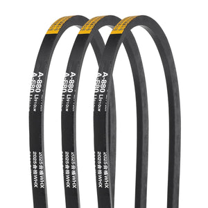 3Pcs A880 Rubber V-Belt, 880mm Inner Circumference x 13mm Width x 8mm Thickness, Classic Wrapped V-Belts for Industrial Machinery Equipment