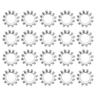 20Pcs 3/8 External Tooth Lock Washer, 304 Stainless Steel Multi-Tooth Star Washer Locking Fastener, Silver Tone