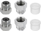 2 Set ORFS Hydraulic Cap & Plug Assortment Kit, O-Ring Face Seal Hydraulic Hose Fittings Carbon Steel with Zinc Plating Fits ORFS-06 (11/16"-16 UN) Fittings and Ports