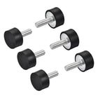 M6 Rubber Mounts, 6pcs Male Thread Shock Absorber, for Motor Generator Compressor Garage Reverse Pump Impact Air Generator Bobbins, D20mmxH10mm