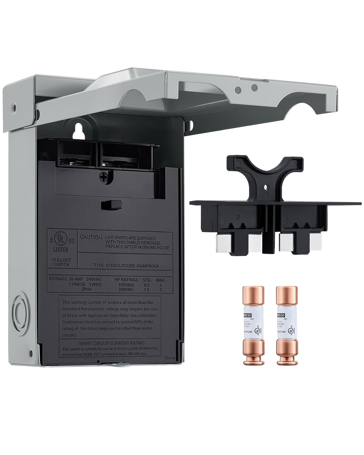 LinkMejor 30 Amp Fused AC Avkopplingsboks, AC Avkopplingsboks for Mini Split