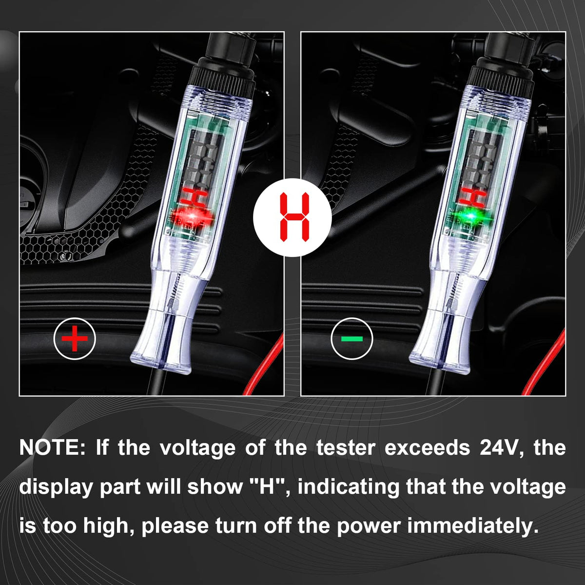LinkMejor Enhanced Auto Test Light, 3V-48V Digital Bidirectional Fuse Tester