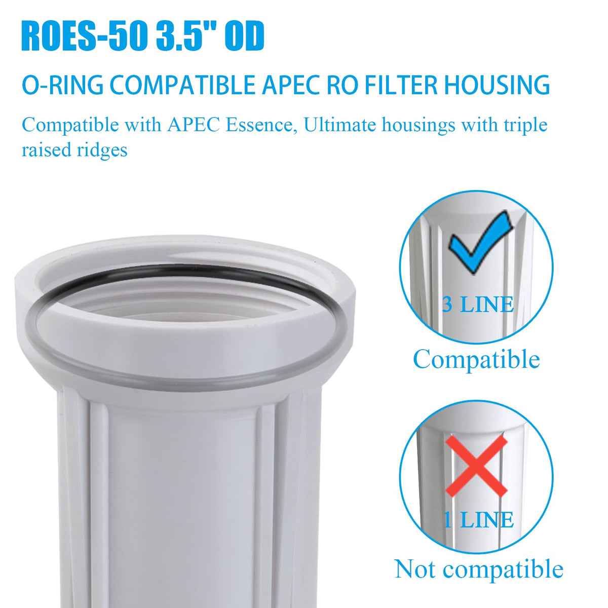 3.5" OD Wasserfilter O-Ring für Umkehrosmose Wasserfiltergehäuse