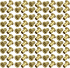 LinkMejor 100pcs M5 x 8mm Brass Plated Metal Hollow Eyelets Rivets Gold Tone