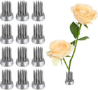 LinkMejor 12pcs Flower Frog, Round Stainless Floral Frogs, Flower Arranger Fixed Tool Pin Frog for Flower Arrangement Vase, Fixation and Decoration (Silver, 0.6inch)