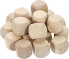 20pcs Blank Wooden Dice, 35mm 1-3/8 inch Unfinished Wooden Cube Rounded Corners Square Block for DIY Craft Projects
