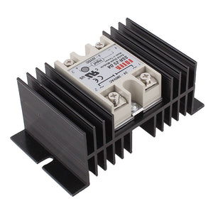 Solid State Relay with Heat Sink, AC 24-380V to DC 3-32V SSR 25DA DC-AC