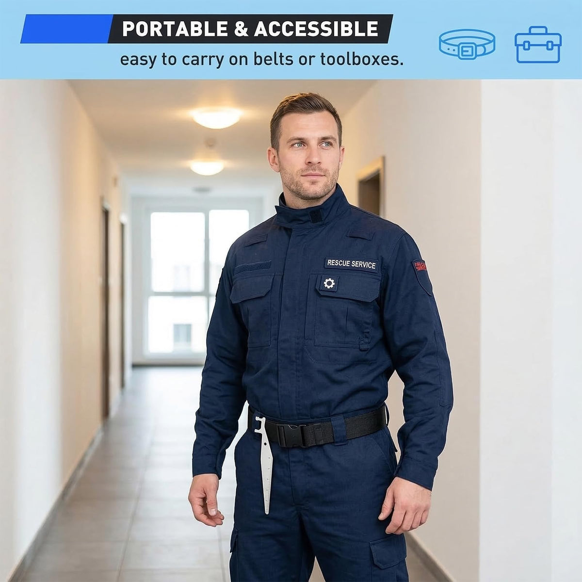 LinkMejor Instrument de Swip pentru Pompier 3PCS Oțel Aurtărit