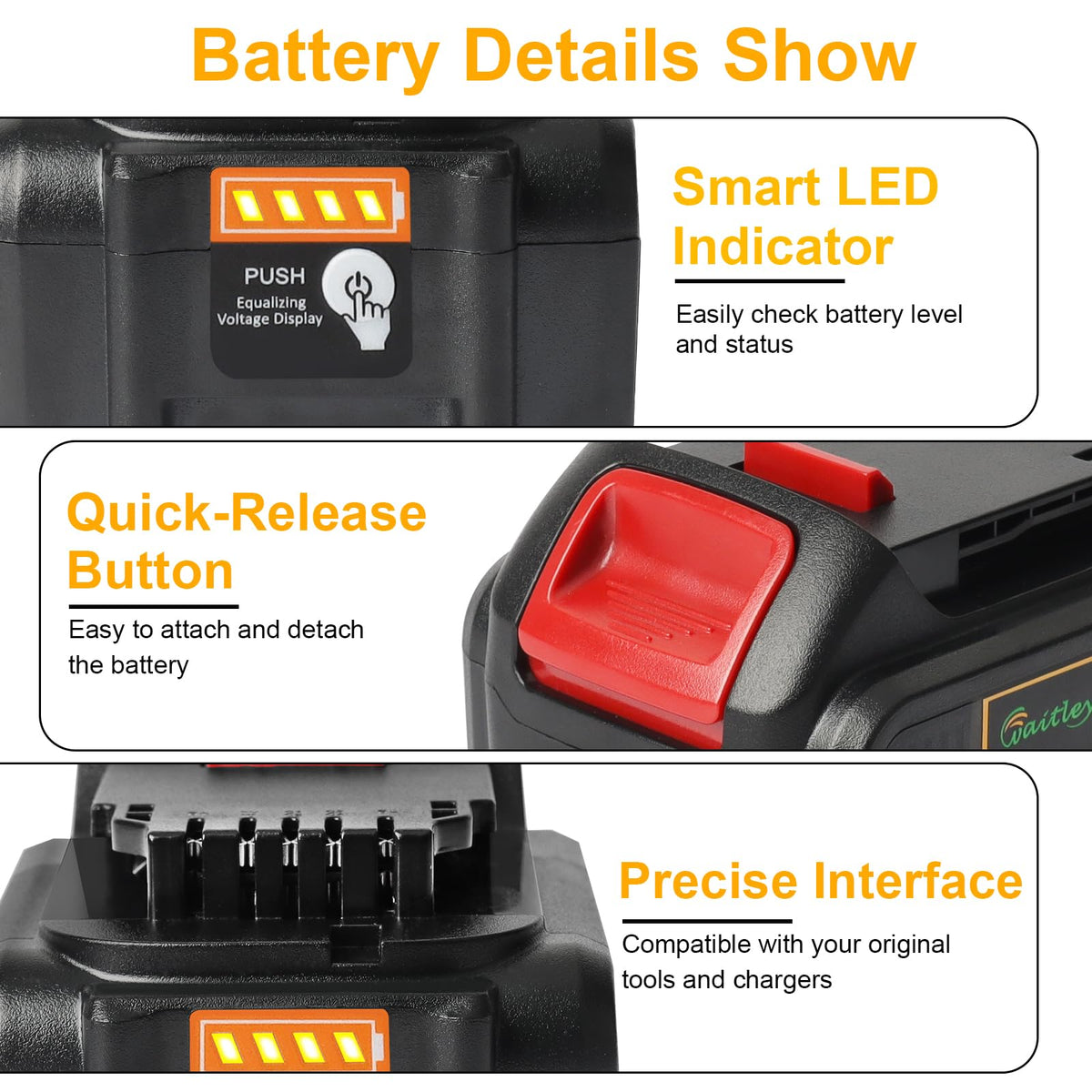 LinkMejor 20V 6.0Ah Batteria di RicambioCompatibile con Attrezzi Dewalt