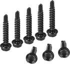Hex Washer Self Drilling Screws, #8 x 1" 410 Stainless Steel Sheet Metal Screw 50pcs