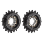 2pcs ANSI #25 / DIN(ISO)04C Roller Chain Idler Sprocket 12mm Bore, 1/4" Pitch, Hardened 20 Tooth Tensioner Sprocket, Insert Single Bearing