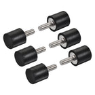 M5 Rubber Mounts, 6pcs Male Thread Shock Absorber, for Motor Generator Compressor Garage Reverse Pump Impact Air Generator Bobbins, D15mmxH15mm