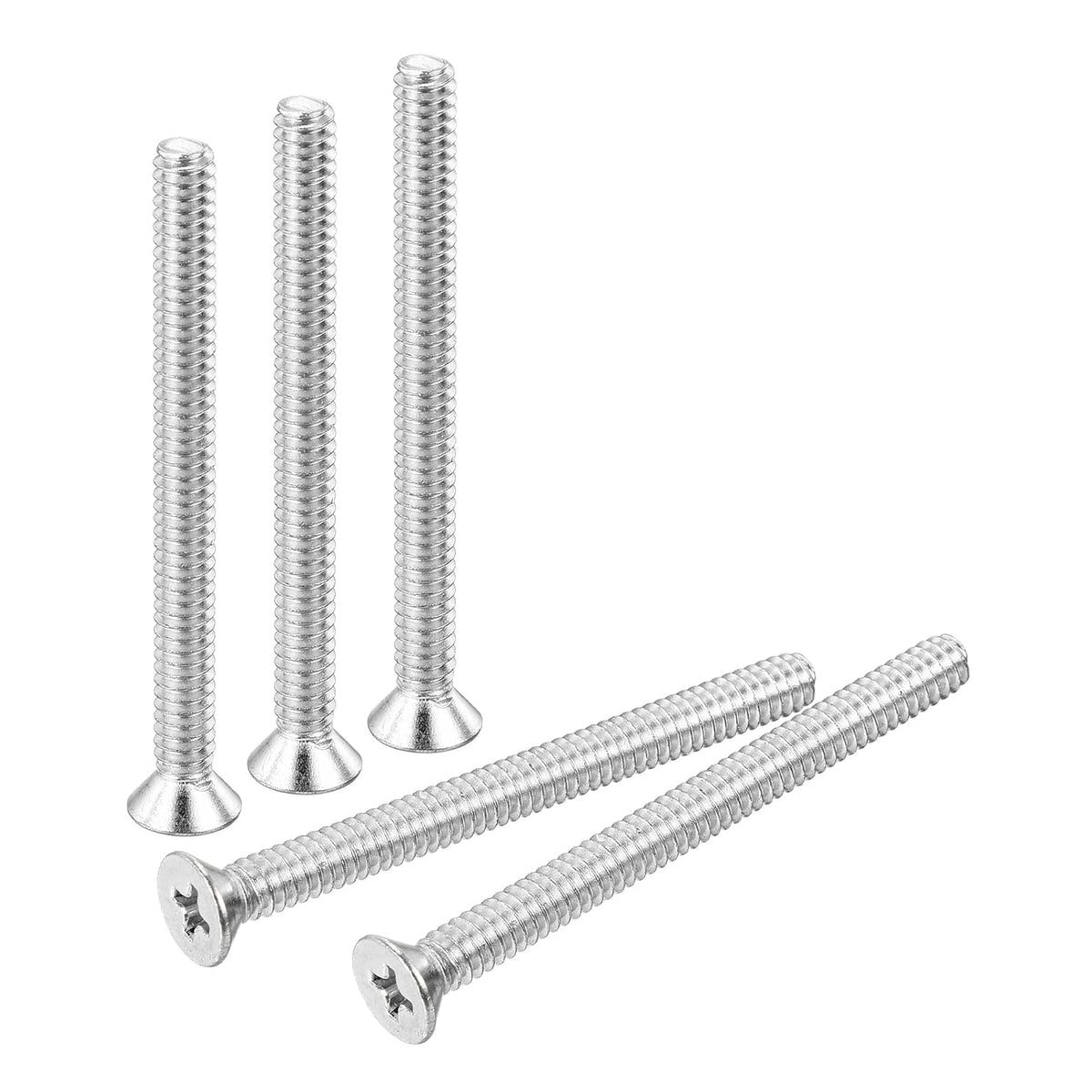 12 pcs #10-24x2 inches Machine Screws Phillips Pan Cross Head Screws Fasteners Bolts 304 Stainless Steel Silver for Wall Socket,House Repairs